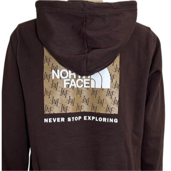 The North Face NSE Box Pullover Hoodie Men’s XS Coal Brown Monogram NWT MSRP $60 - Picture 4 of 7